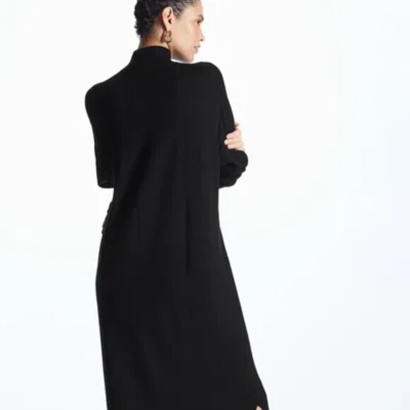 NWT COS Wool Turtleneck Maxi Sweater Dress Black Size S! VERY RARE! - Picture 9 of 17